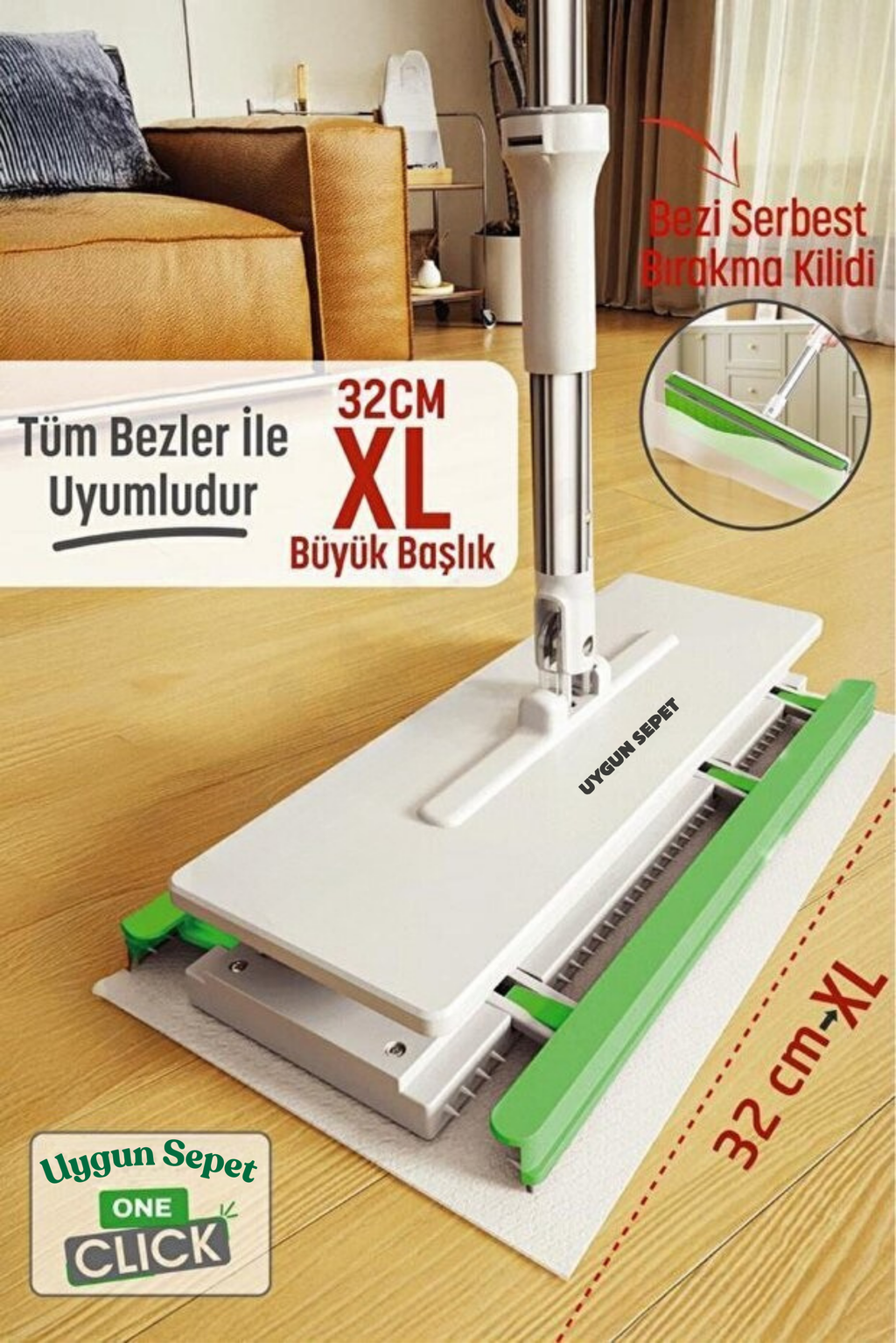 Klips Büyük Boy Kıskaçlı Mop