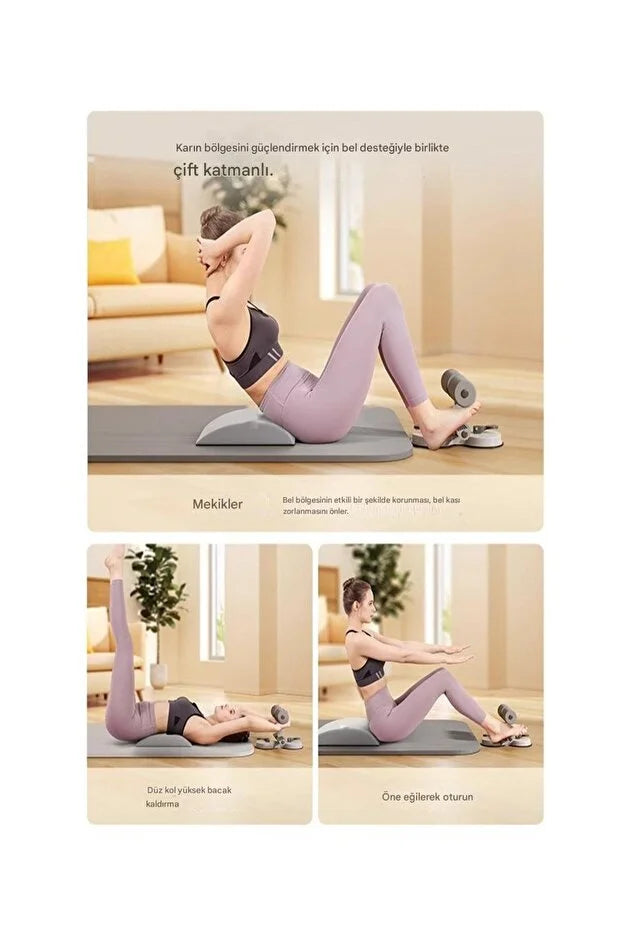 Mekik çekme ve Karın Egzersiz Aleti Kürek Ayarlanabilir Kaymaz Tabanlı Ev Tipi Spor Aleti