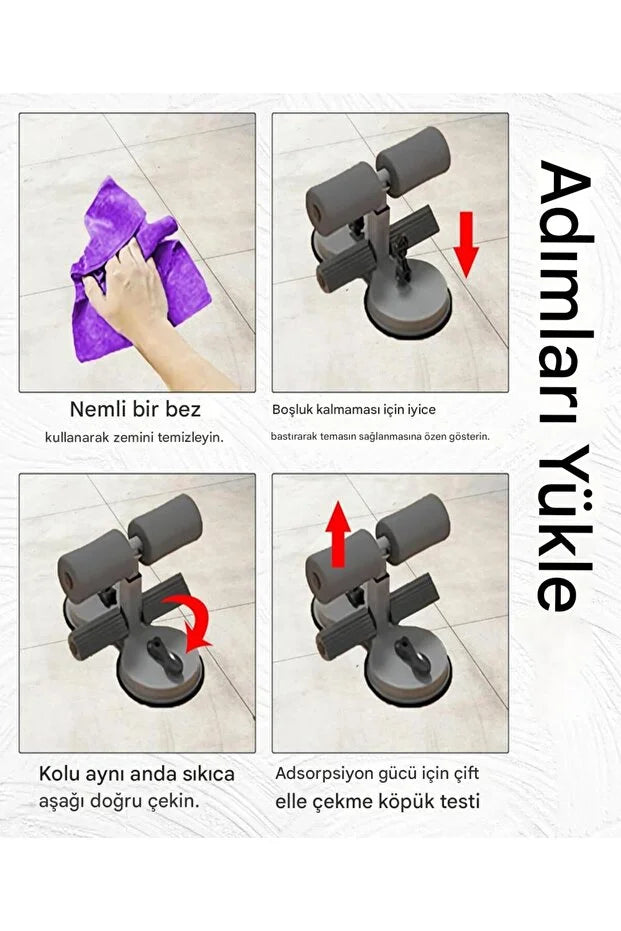 Mekik çekme ve Karın Egzersiz Aleti Kürek Ayarlanabilir Kaymaz Tabanlı Ev Tipi Spor Aleti
