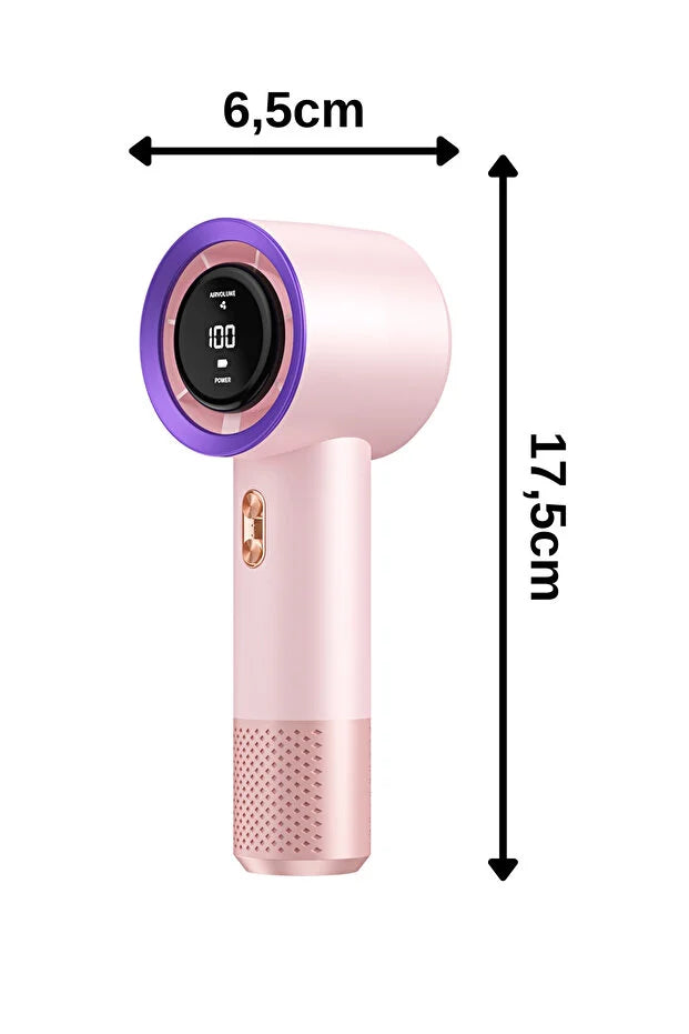 Techno Taşınabililir Mini Usb Şarjlı Turbo Dijital Ekranlı El Vantilatör Fan Soğutucu T13