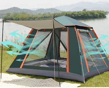 Onetick 6 Kişilik Tenteli Otomatik Kamp Çadırı 240x240x160