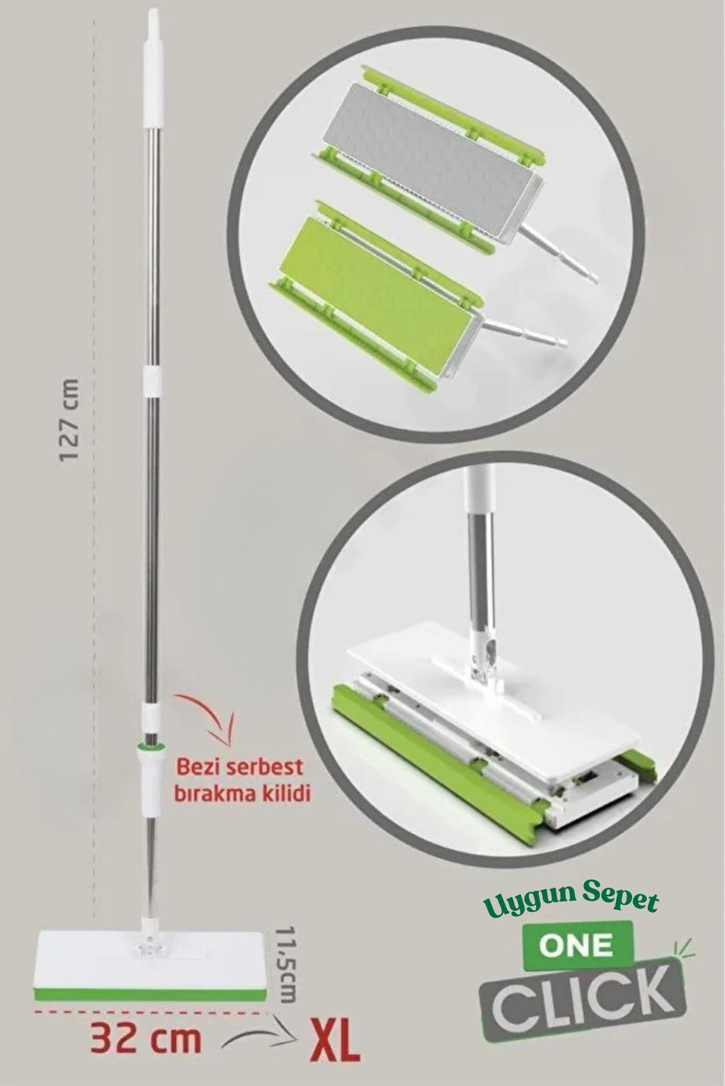 Klips Büyük Boy Kıskaçlı Mop