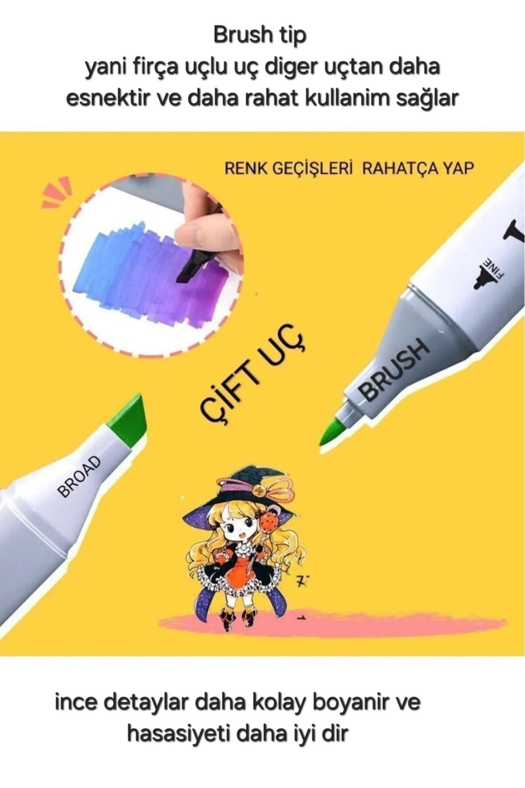 24’lü Çift Uçlu Boyama Kalemi