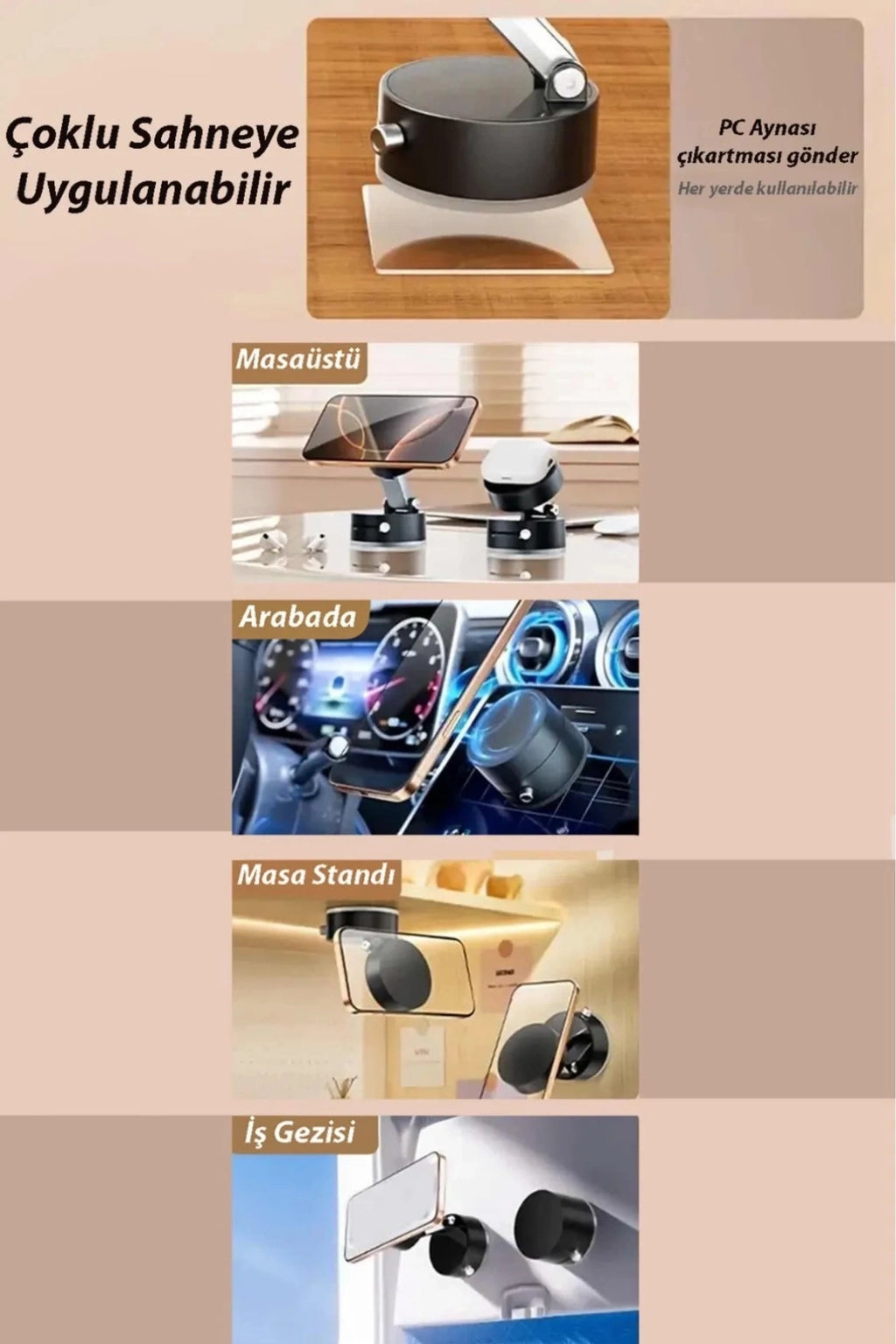 Vakumlu Telefon Tutacağı